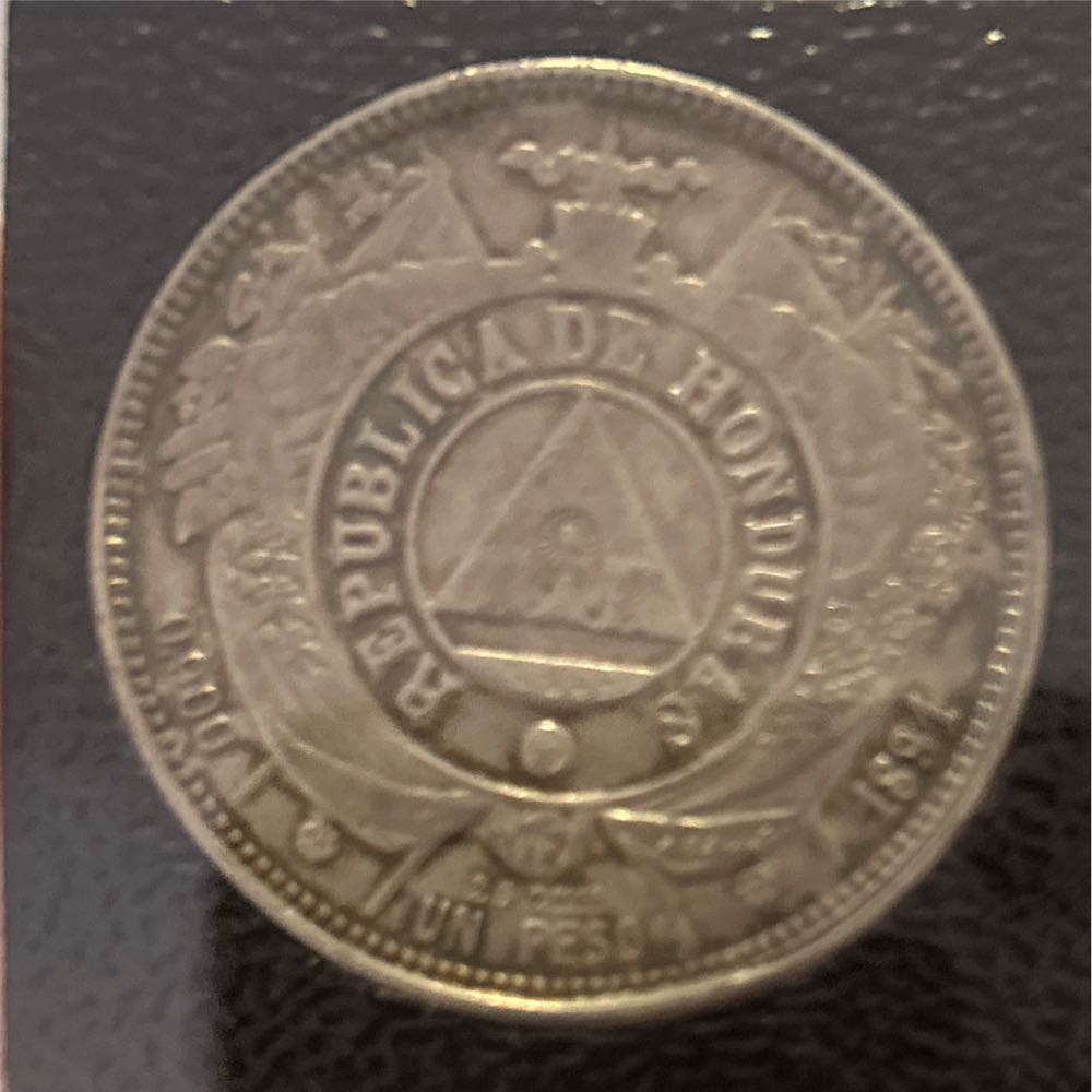 Honduras peso 1892/0  coin collectible - Main Image 2