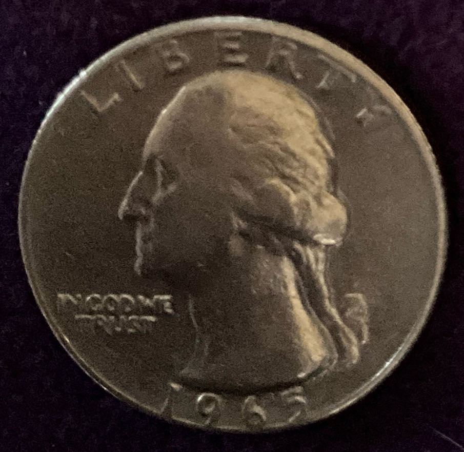 Quarter Washington 1965 8  coin collectible - Main Image 3