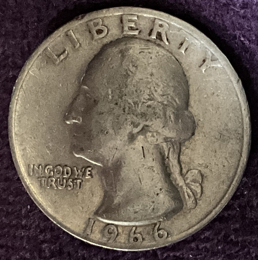 Quarter Washington 1966 1  coin collectible - Main Image 3
