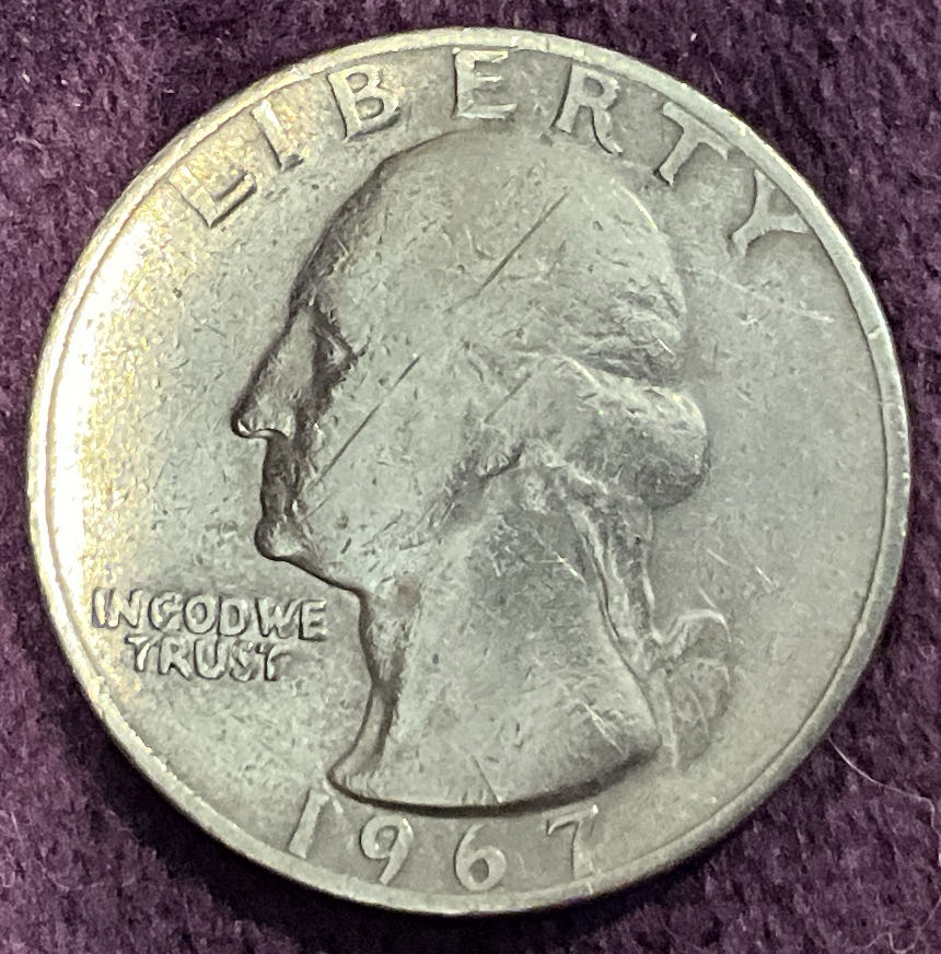 Quarter Washington 1967 3  coin collectible - Main Image 3