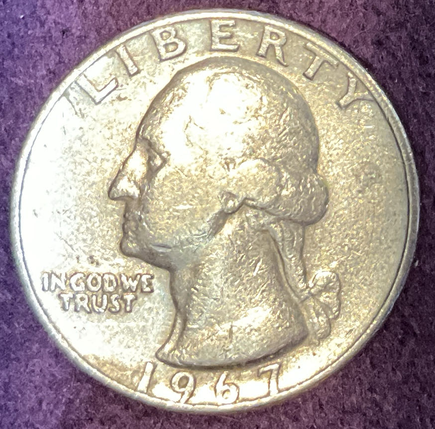 Quarter Washington 1967 5  coin collectible - Main Image 3