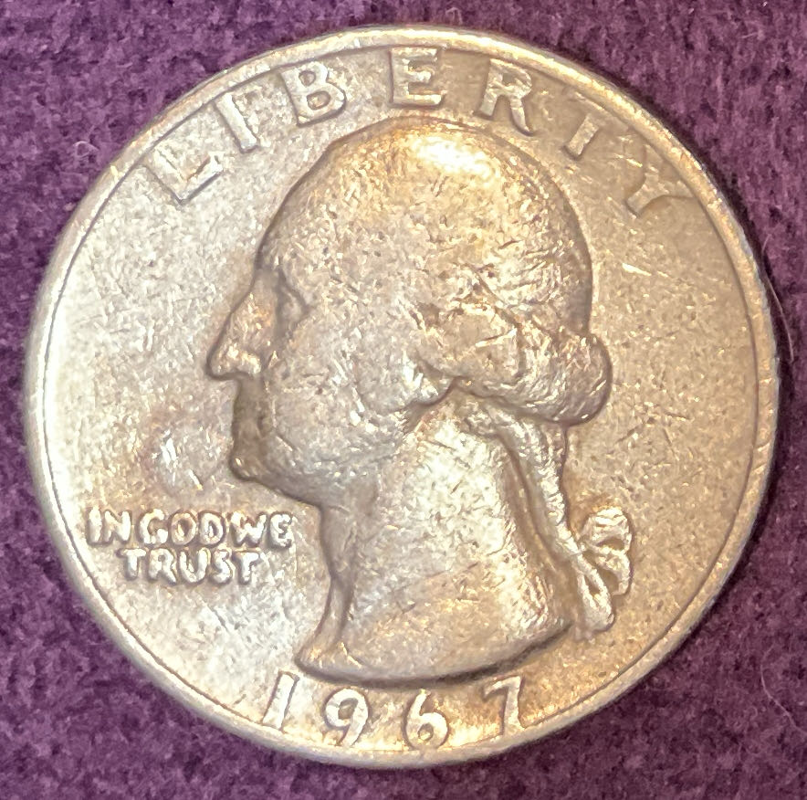 Quarter Washington 1967 8  coin collectible - Main Image 3