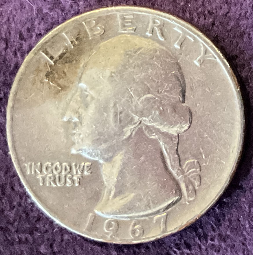 Quarter Washington 1967 12  coin collectible - Main Image 3