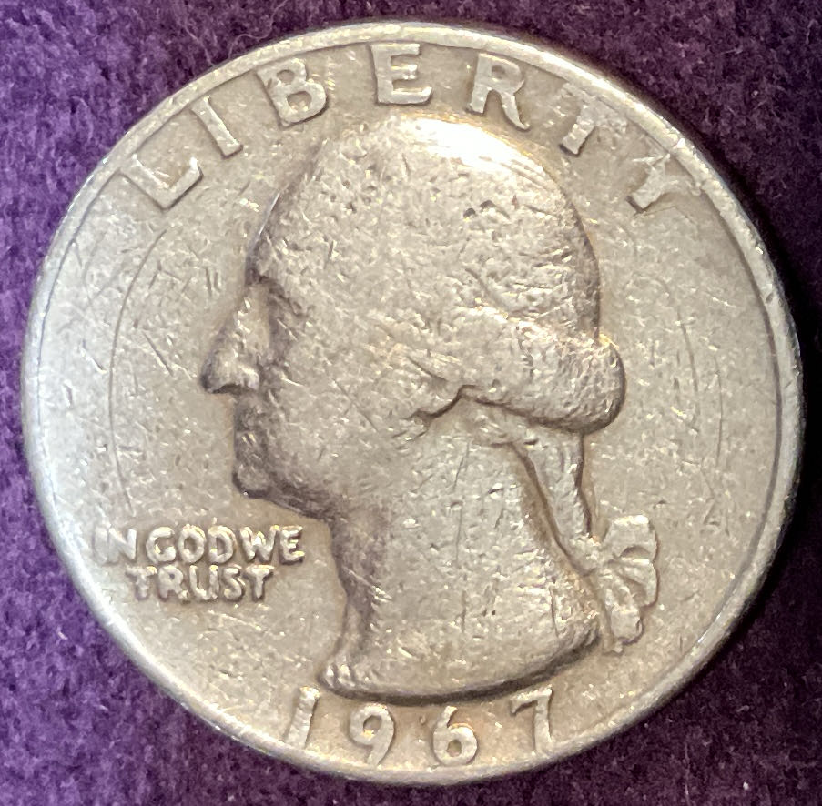 Quarter Washington 1967 13  coin collectible - Main Image 3