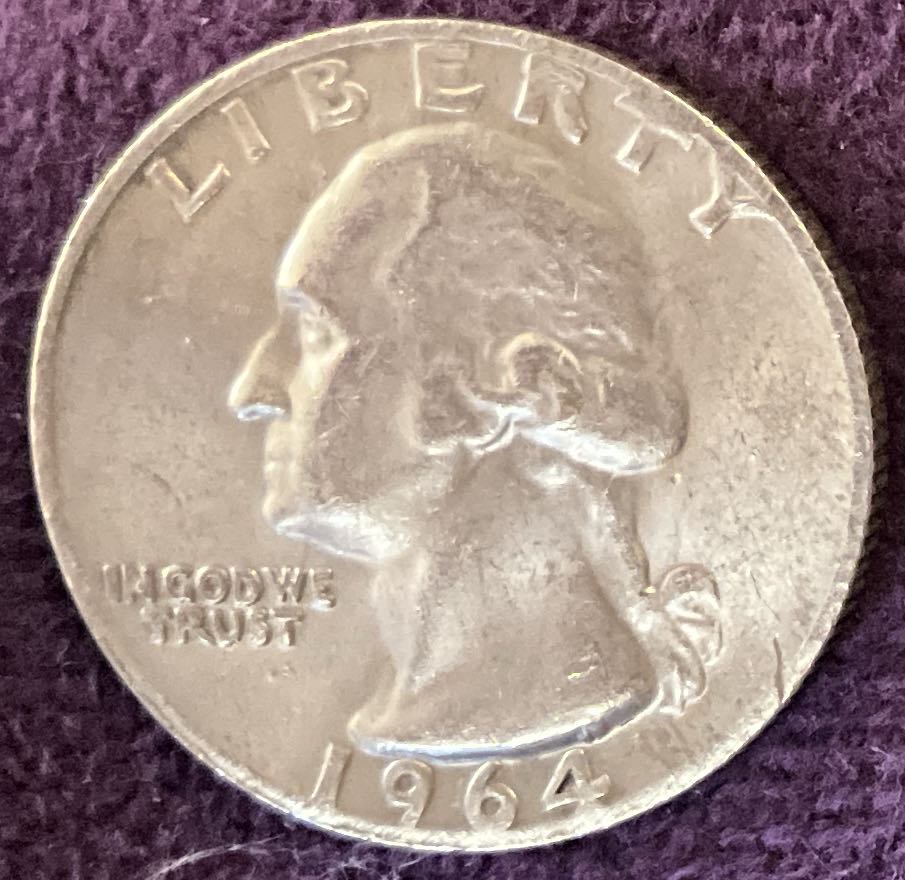 Quarter Washington 1964 1  coin collectible - Main Image 3