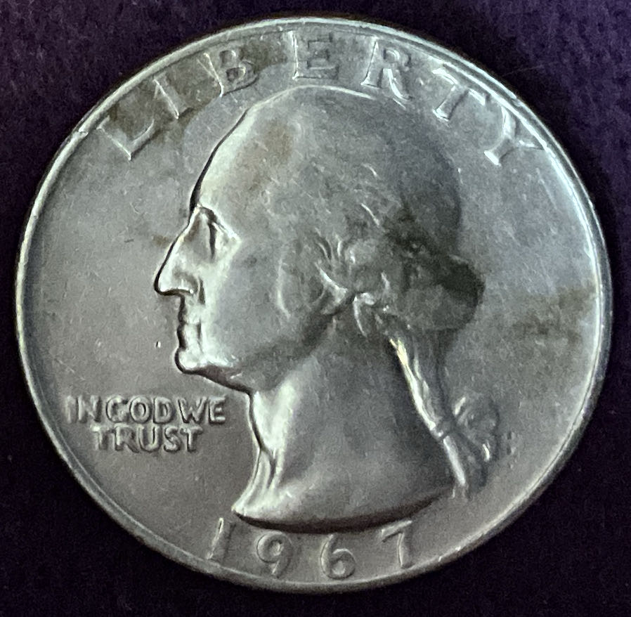 Quarter Washington 1967 16  coin collectible - Main Image 3