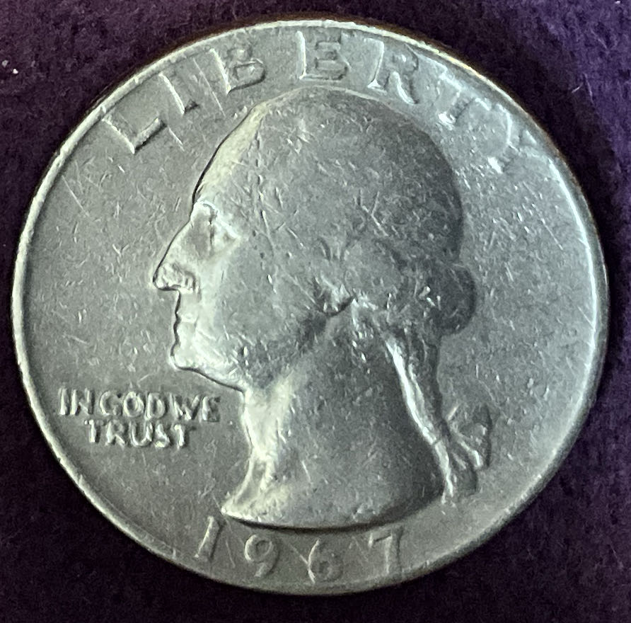 Quarter Washington 1967 18  coin collectible - Main Image 3