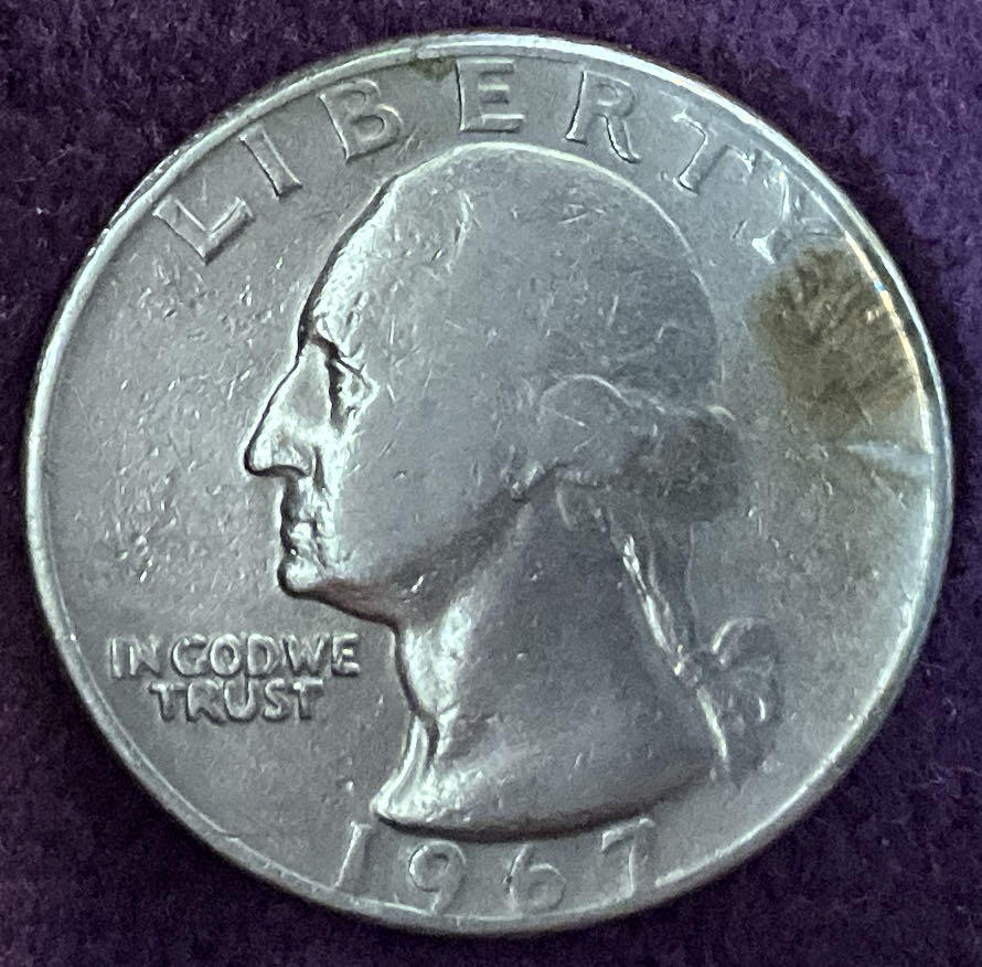 Quarter Washington 1967 20  coin collectible - Main Image 3