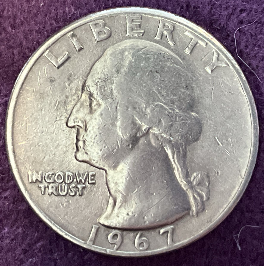 Quarter Washington 1967 22  coin collectible - Main Image 3