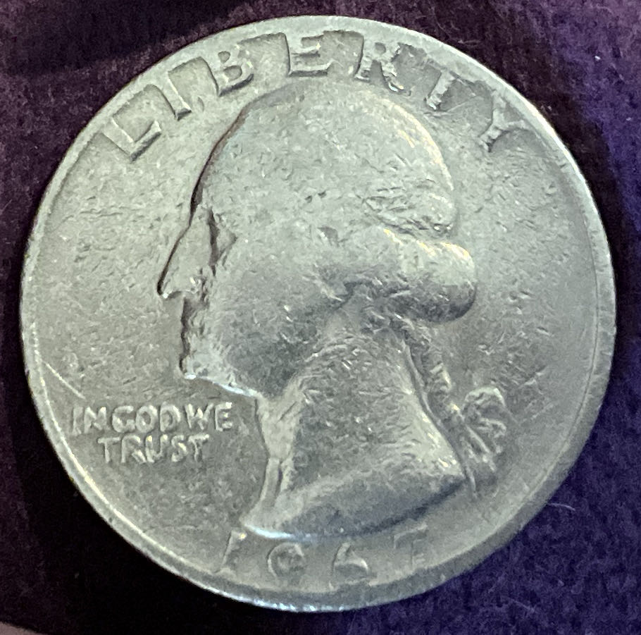 Quarter Washington 1967 25  coin collectible - Main Image 3