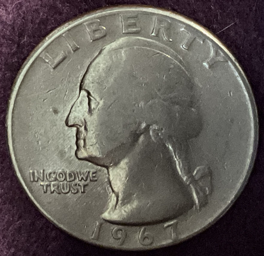 Quarter Washington 1967 26  coin collectible - Main Image 3
