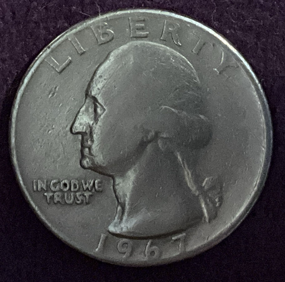 Quarter Washington 1967 27  coin collectible - Main Image 3
