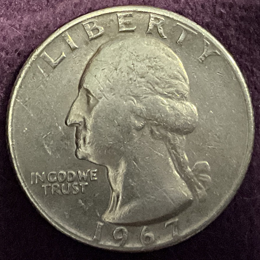 Quarter Washington 1967 28  coin collectible - Main Image 3