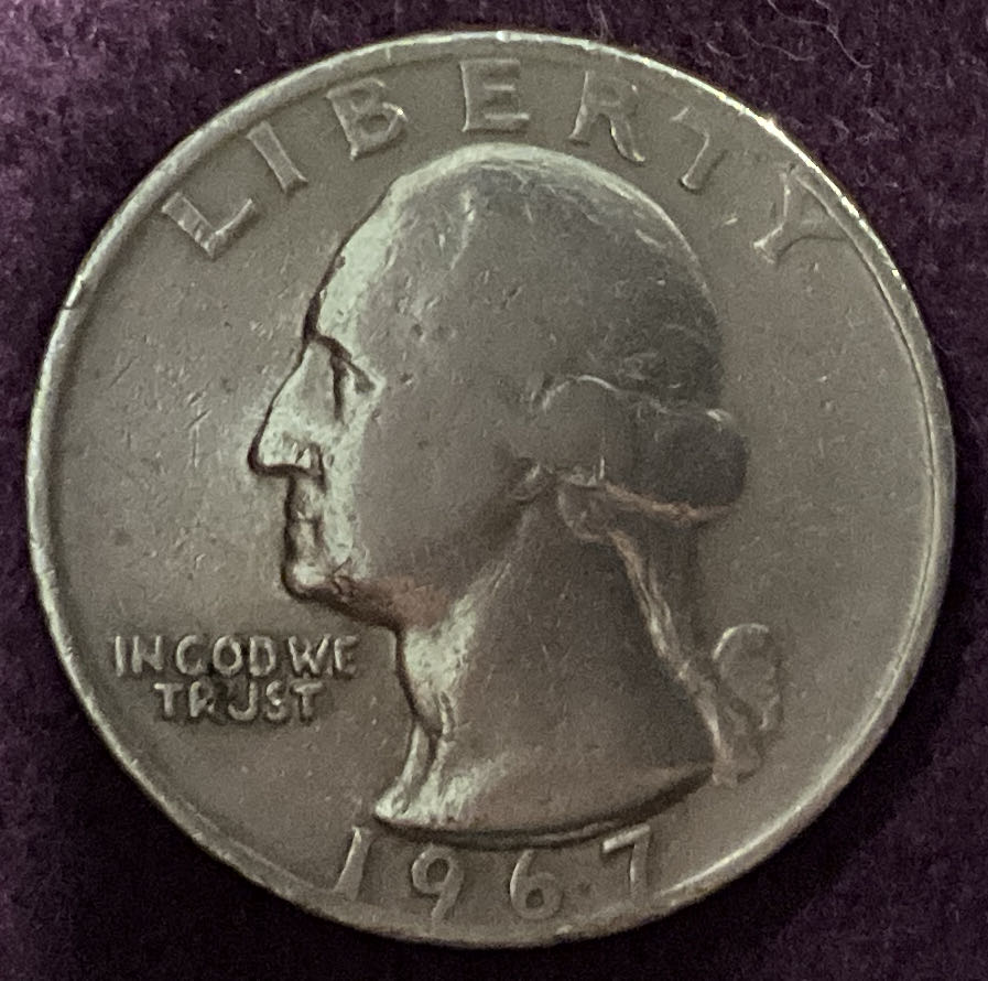 Quarter Washington 1967 30  coin collectible - Main Image 3