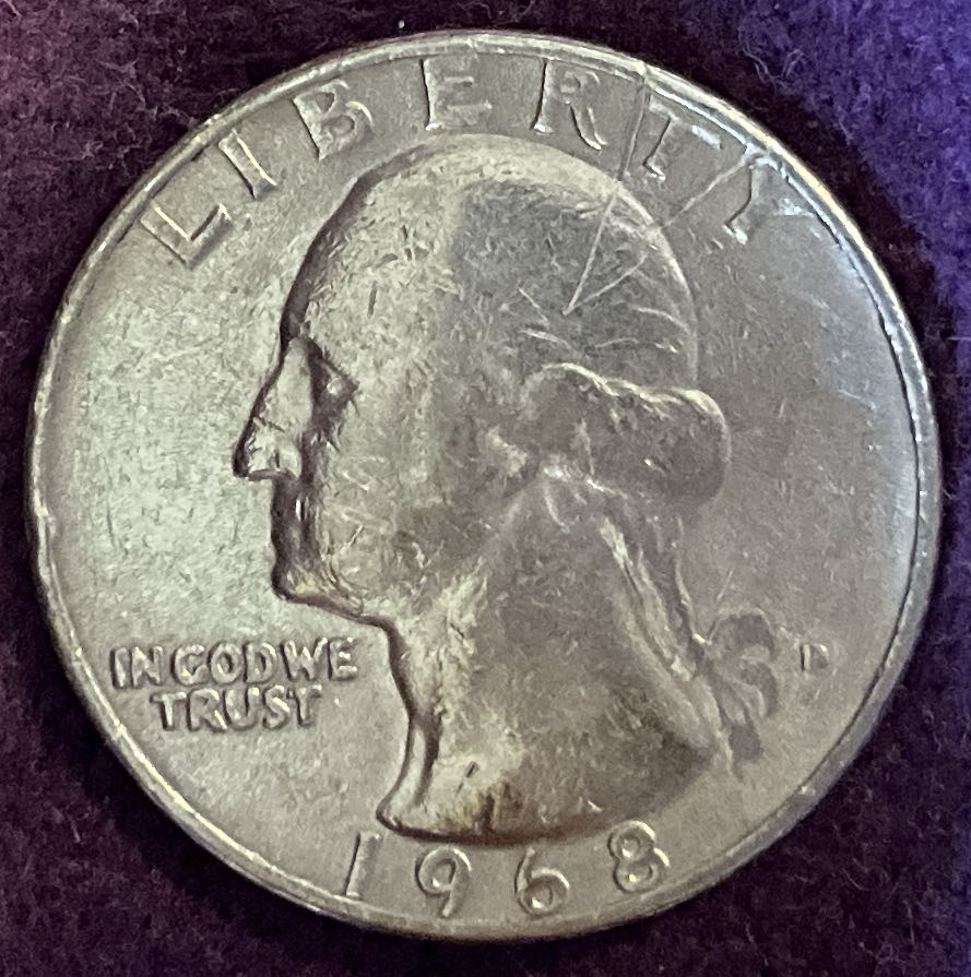 Quarter Washington 1968 D 4  coin collectible - Main Image 3