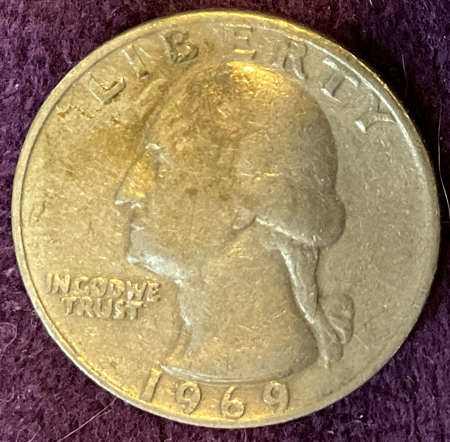 Quarter Washington 1969 1  coin collectible - Main Image 3