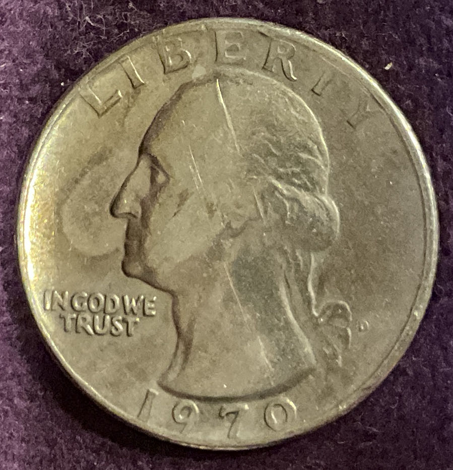 Quarter Washington 1970 D 8  coin collectible - Main Image 3