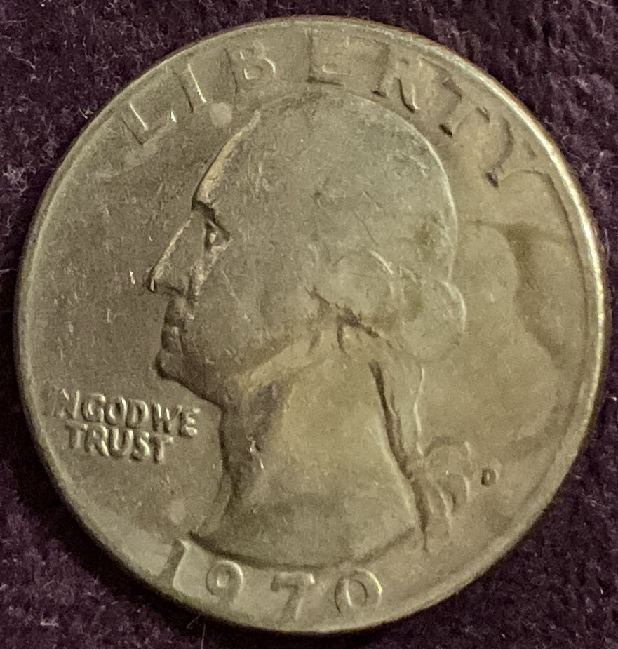Quarter Washington 1970 D 12  coin collectible - Main Image 3
