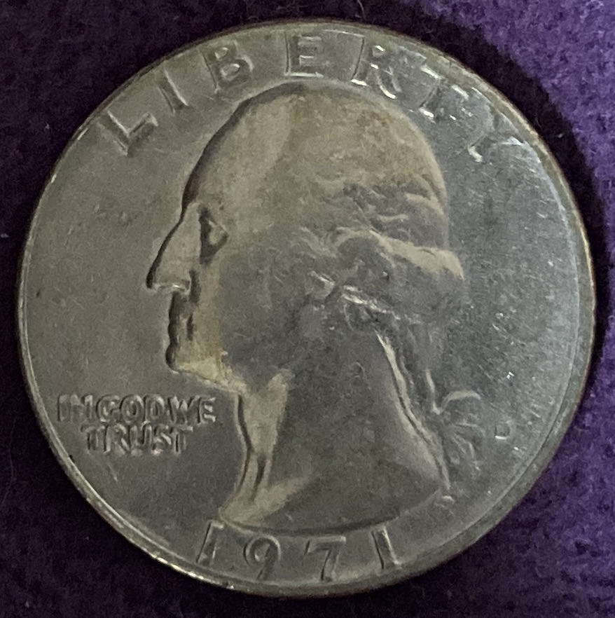 Quarter Washington 1971 D 1  coin collectible - Main Image 3