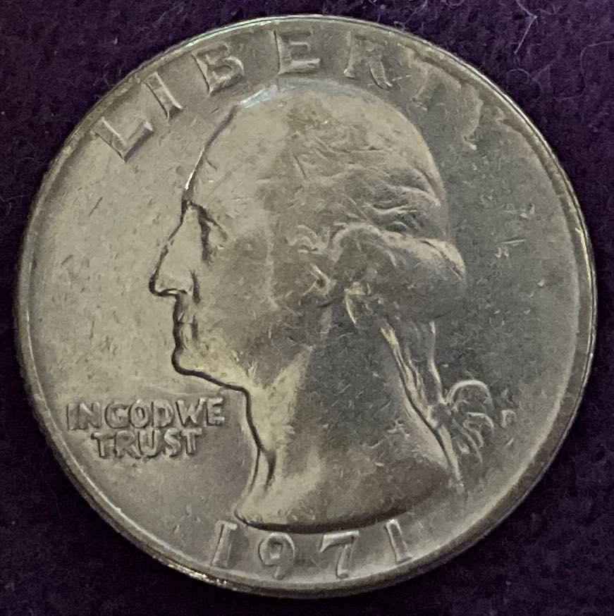 Quarter Washington 1971 D 3  coin collectible - Main Image 3