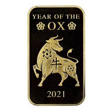 2021 Year Of The Ox Gold Bar  coin collectible - Main Image 2
