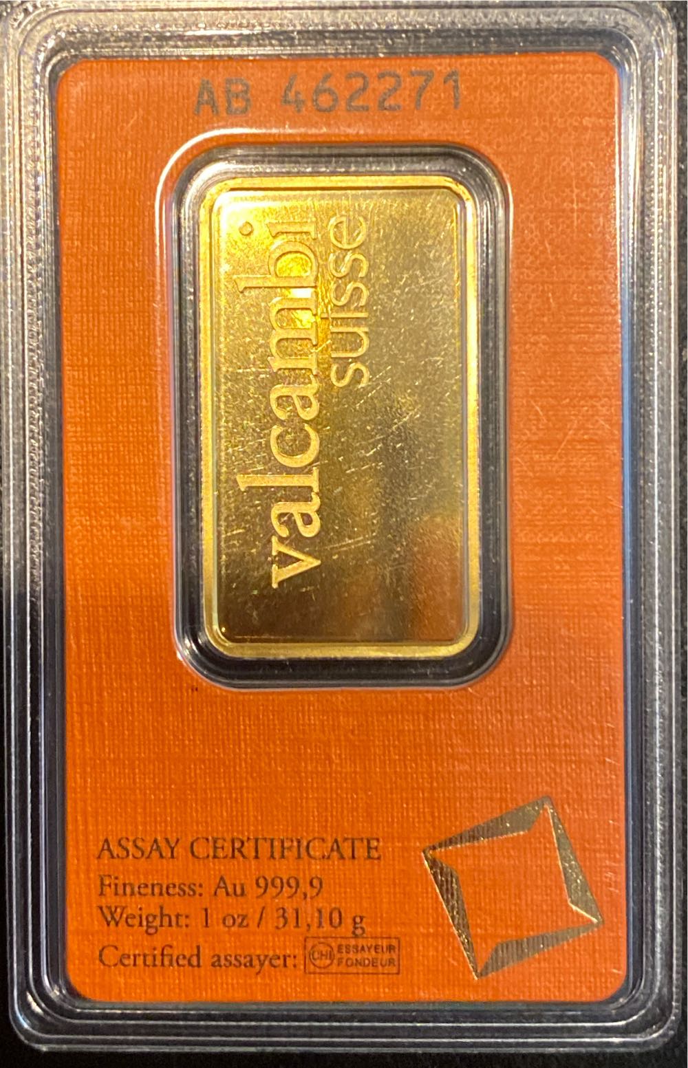 Valcambi Suisse 1 oz Gold Bar  coin collectible - Main Image 2