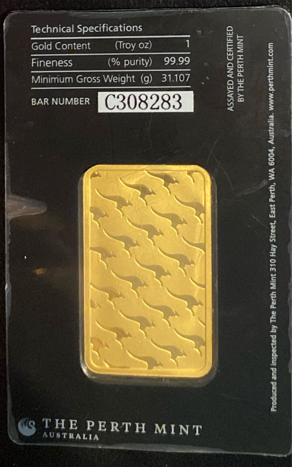 The Perth Mint Australia Gold Bar  coin collectible - Main Image 2
