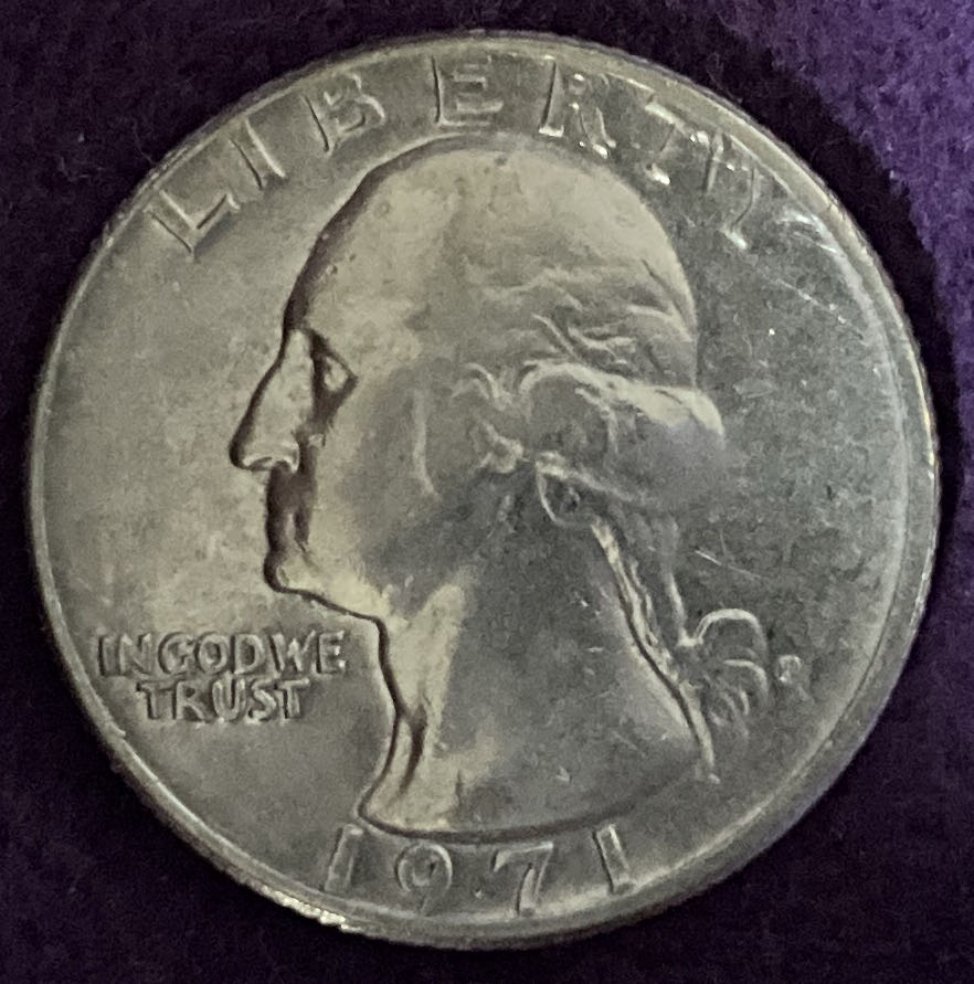 Quarter Washington 1971 D 4  coin collectible - Main Image 3