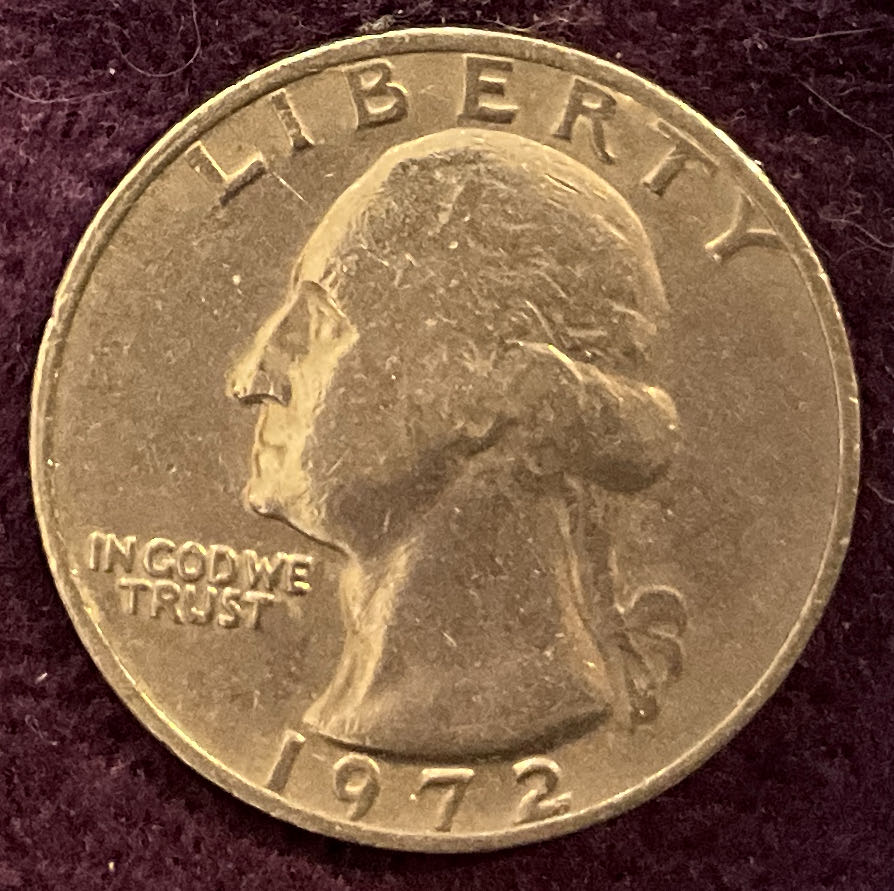 Quarter Washington 1972 10  coin collectible - Main Image 3
