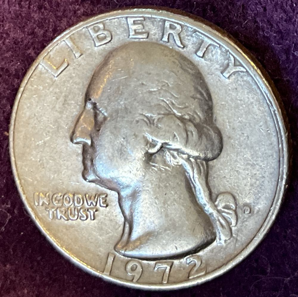 Quarter Washington 1972 D 9  coin collectible - Main Image 3