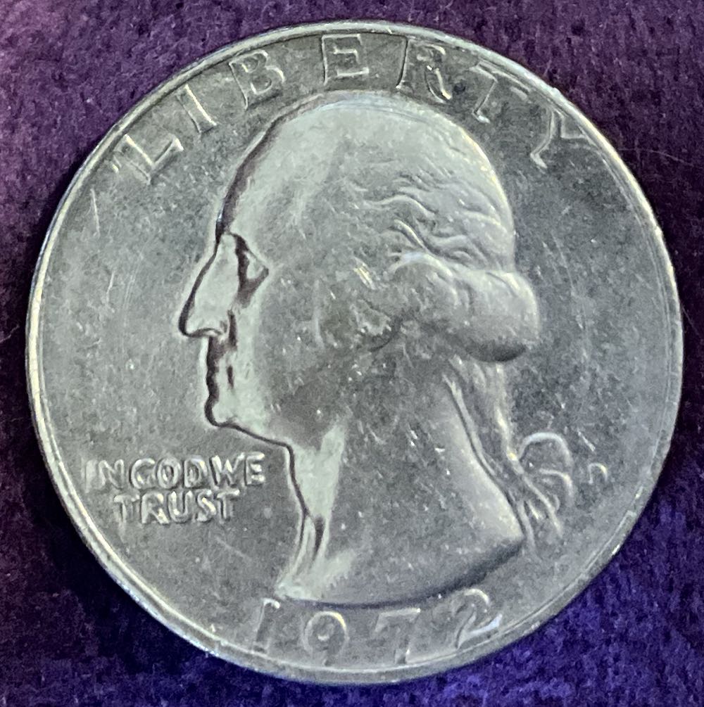 Quarter Washington 1972 D 13  coin collectible - Main Image 3