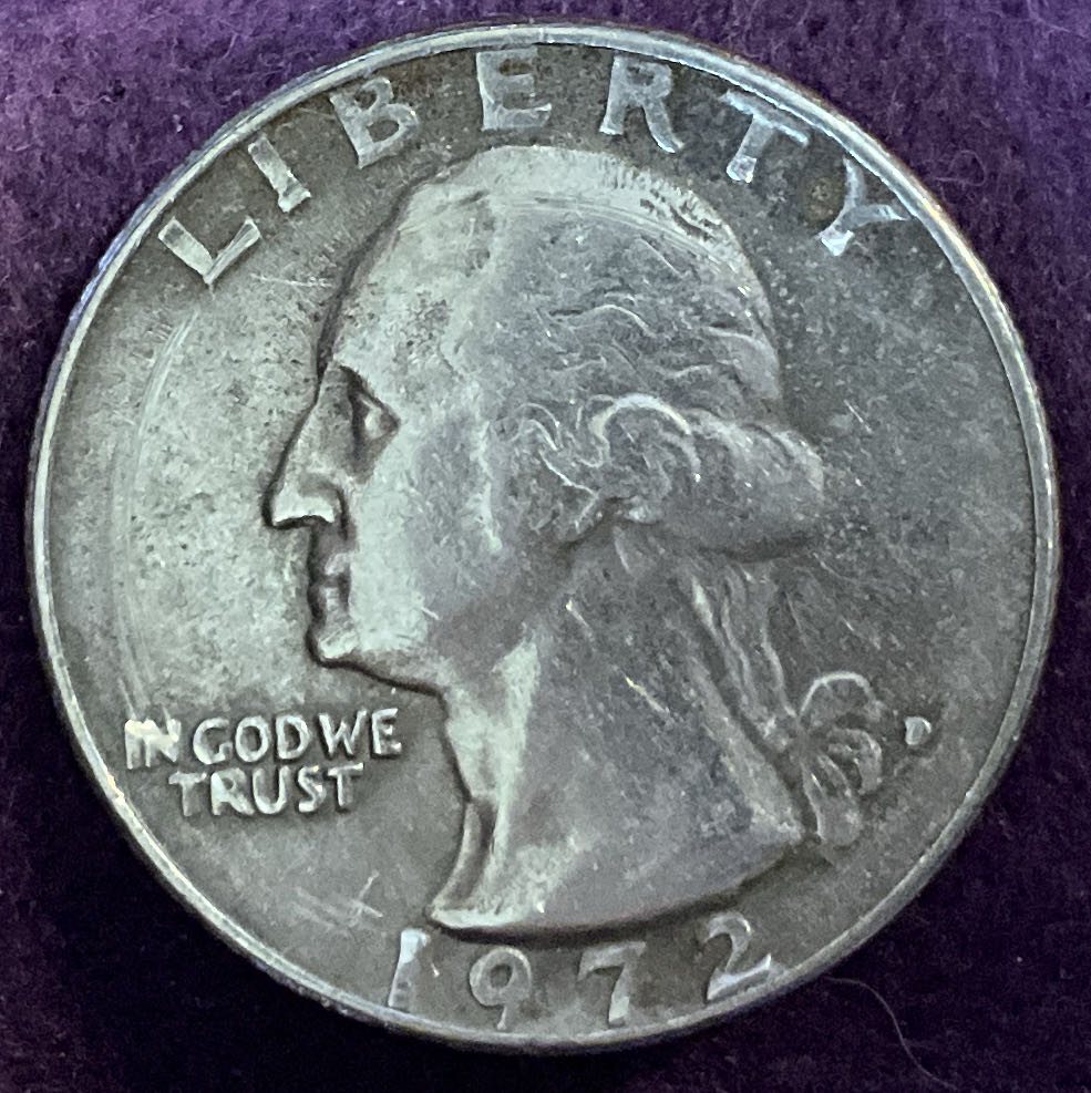 Quarter Washington 1972 D 14  coin collectible - Main Image 3