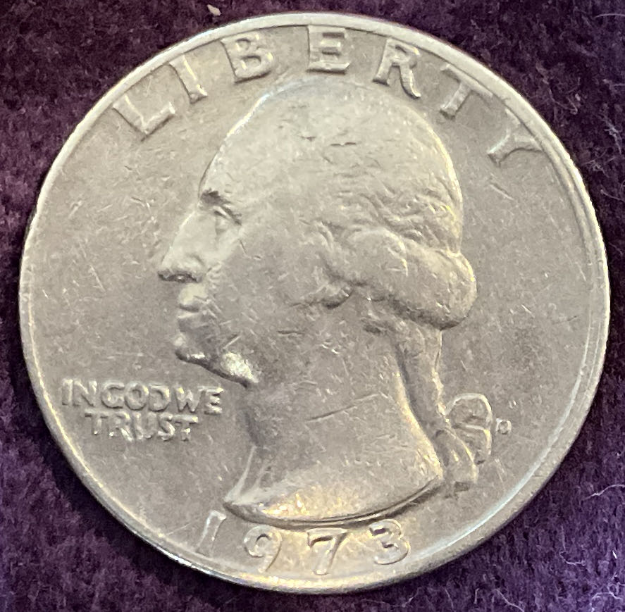 Quarter Washington 1973 D 3  coin collectible - Main Image 3
