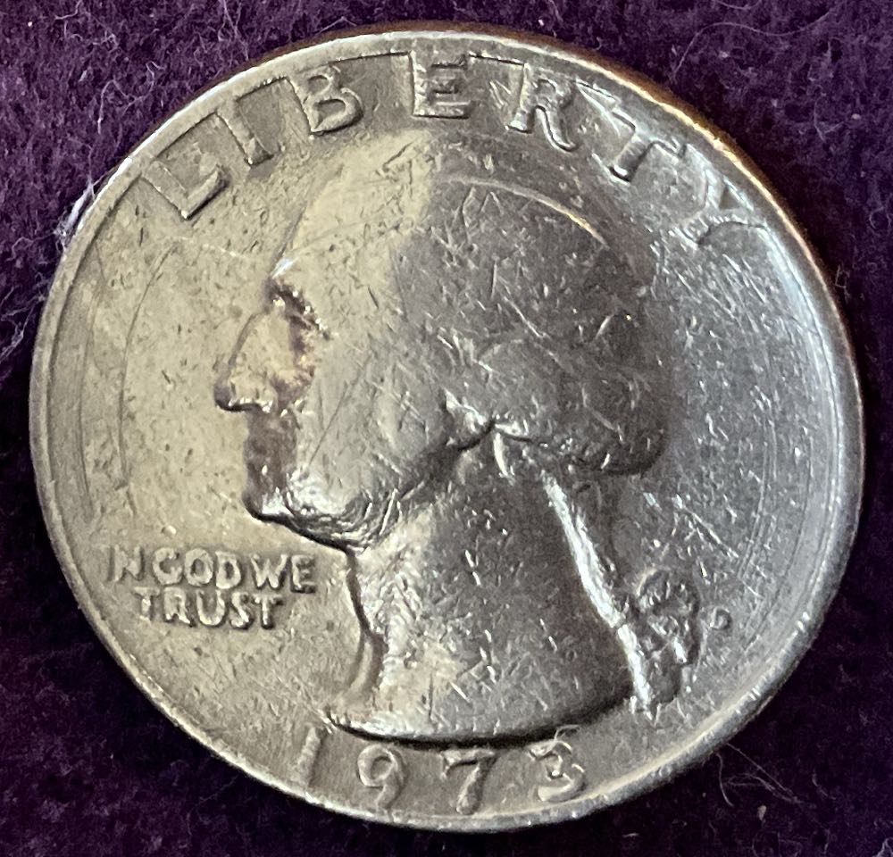 Quarter Washington 1973 D 1  coin collectible - Main Image 3
