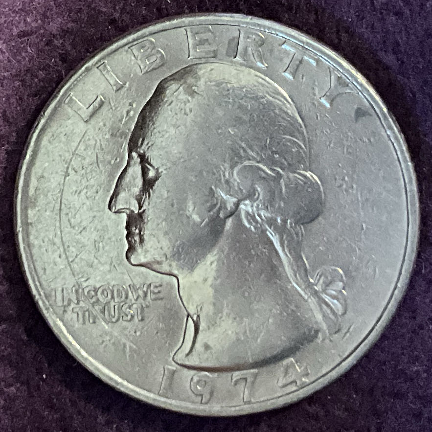 Quarter Washington 1974 12  coin collectible - Main Image 3