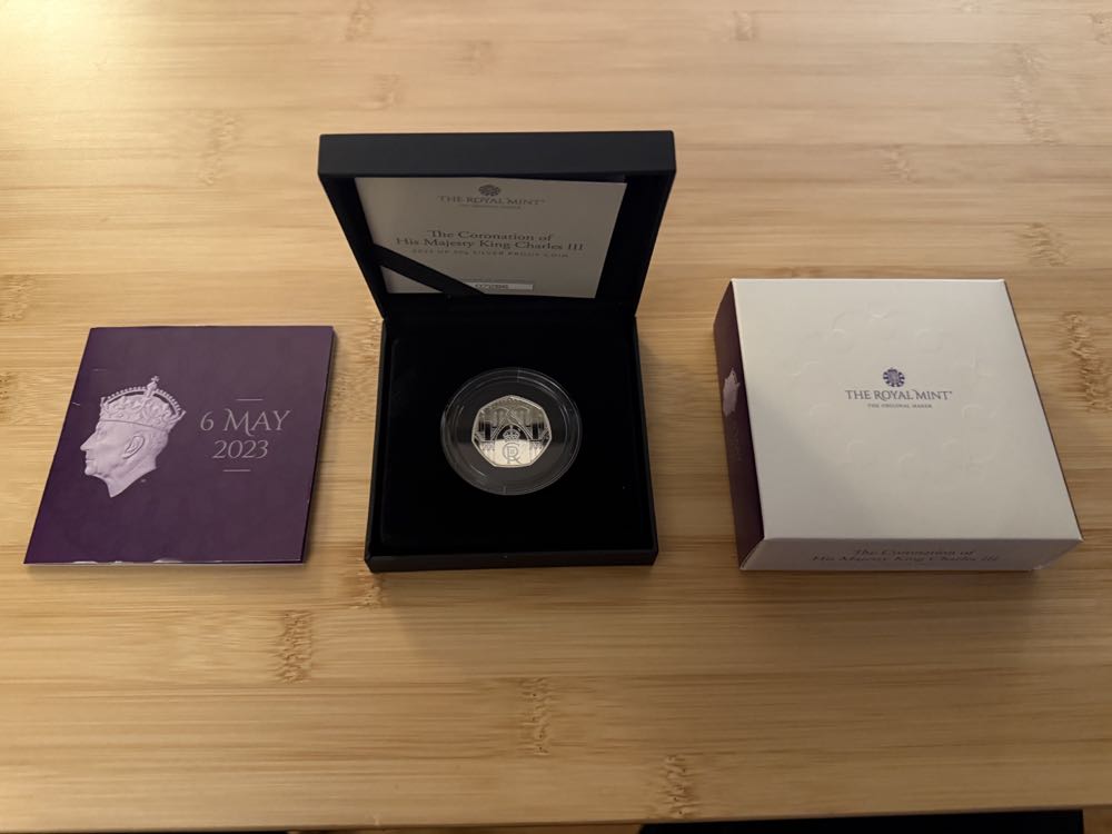 King Charles III UK 50p Silver Proof  coin collectible [Barcode 5026177618591] - Main Image 3
