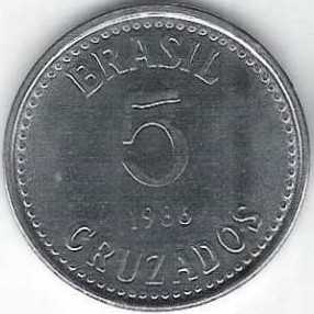 Brazil (1986) - 5 Cruzados [Cz$]  coin collectible - Main Image 1