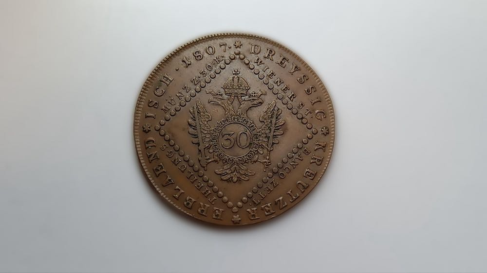 Austria 30 Kreuzer 1807 A  coin collectible - Main Image 2