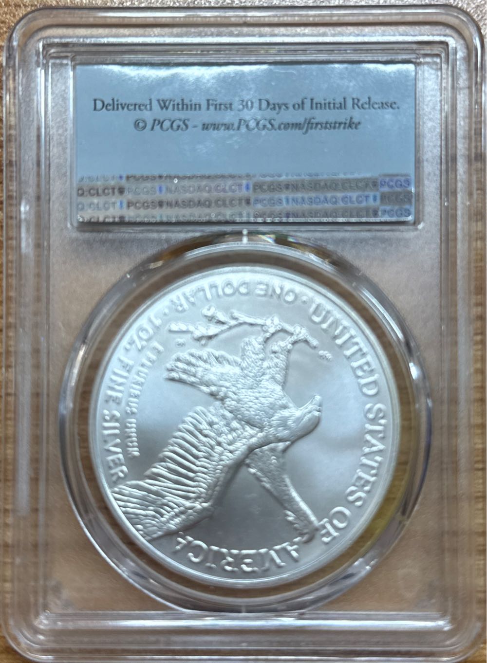 Slab 2021 American Silver Eagle DOUBLE Rev Proof SLAB FDOI PR70 T1 (W) & T2(S) Designer Edition  coin collectible - Main Image 2