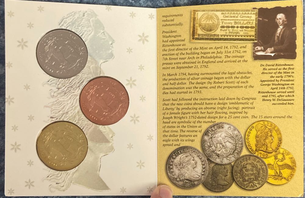 1795 Flowing Hair Silver Dollar Book  coin collectible - Main Image 2