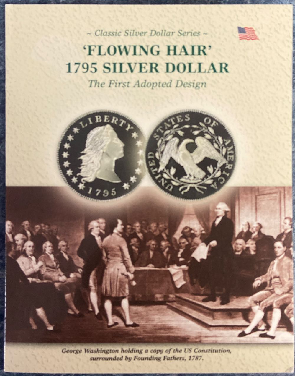 1795 Flowing Hair Silver Dollar Book  coin collectible - Main Image 3