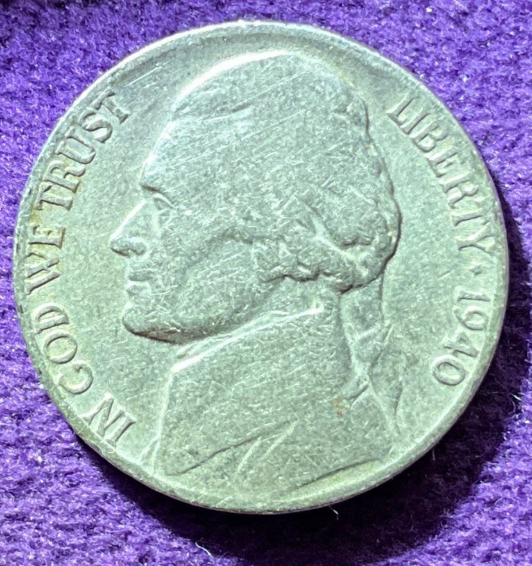 Nickel Jefferson 1940 5  coin collectible - Main Image 3