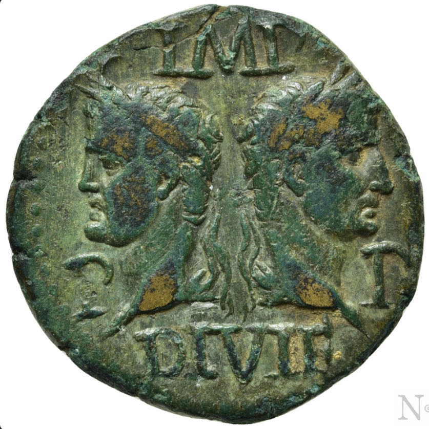 GAUL. Nemausus. Augustus, with Agrippa (27 BC-14 AD). Ae  coin collectible - Main Image 2