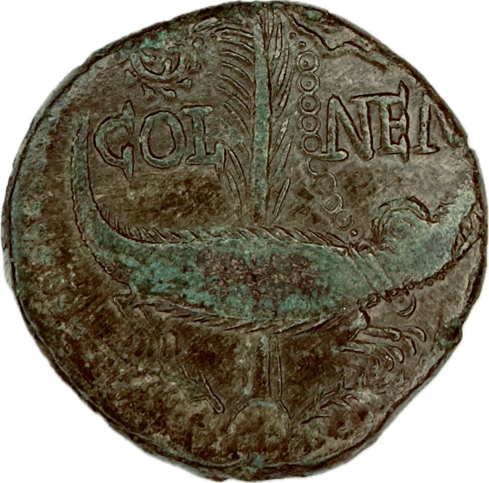 GAUL. Nemausus. Augustus, with Agrippa (27 BC-14 AD). Ae  coin collectible - Main Image 4