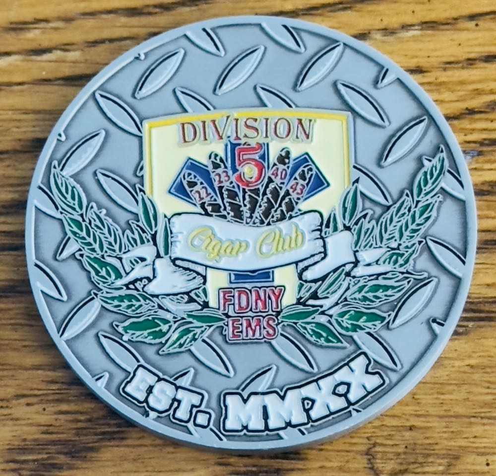 FDNY Division 5 Cigar Club  coin collectible - Main Image 2