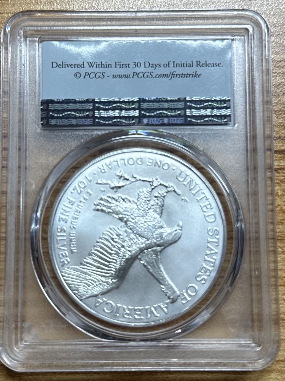 2025 Silver Eagle MS70 Trump  coin collectible - Main Image 2