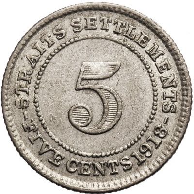 ¢5 | 1920 Straits rare  coin collectible - Main Image 2