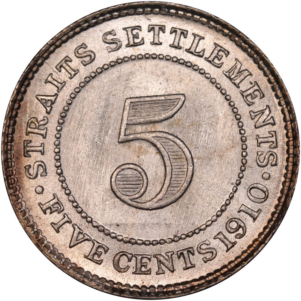 ¢5 | 1910 Straits NGC  coin collectible - Main Image 2