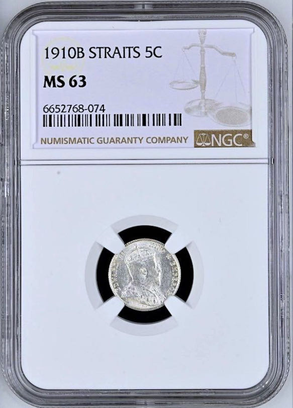 ¢5 | 1910 Straits NGC  coin collectible - Main Image 3