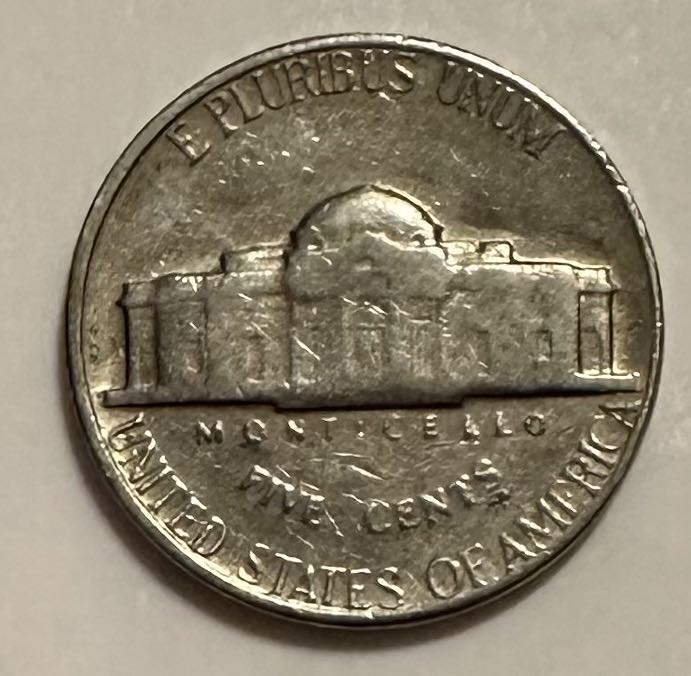 Nickel Jefferson 1968 D  coin collectible - Main Image 2